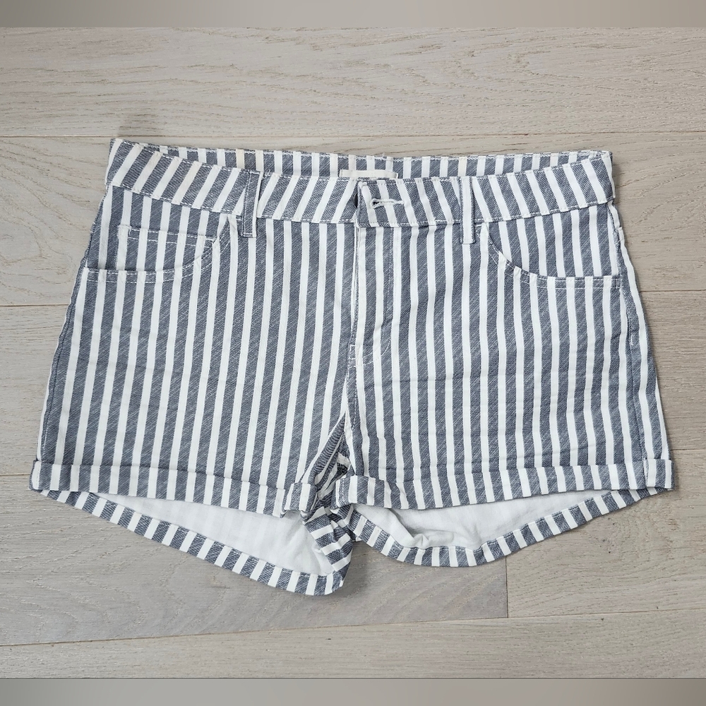 H&M Jean Stripe Shorts Size 8
